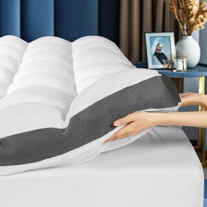 4 Inch Full Memory Foam Mattress Topper Cooling Extra Thick 2000 GSM Pillow Top